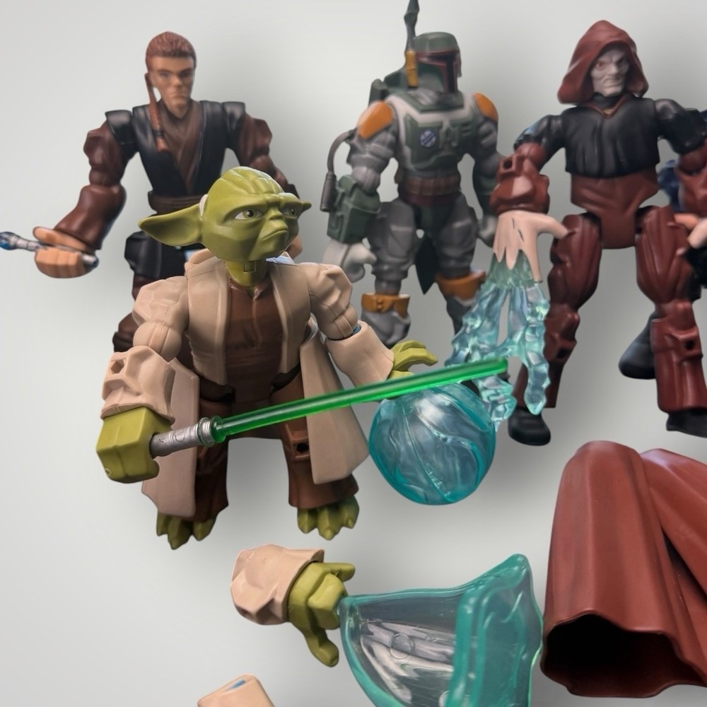 Star Wars Hero Mashers Lot of 8 Figures Darth Vader Yoda Boba Fett Luke Parts - Picture 2 of 15